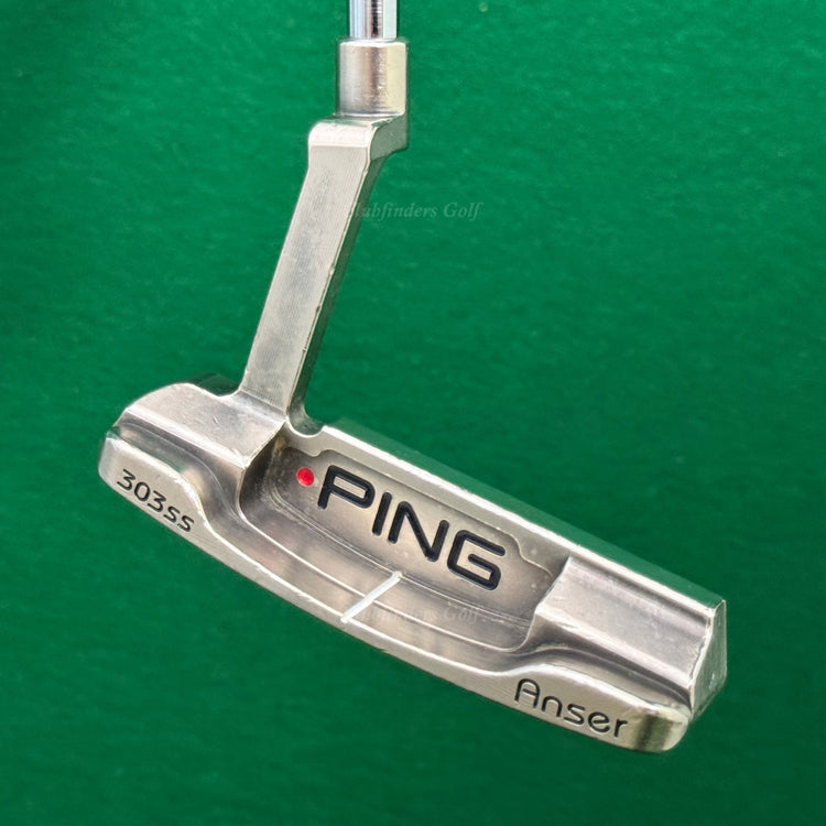 Ping Redwood ANSER 303ss Red Dot Nickel 35" L-Neck Putter w/ Super Stroke