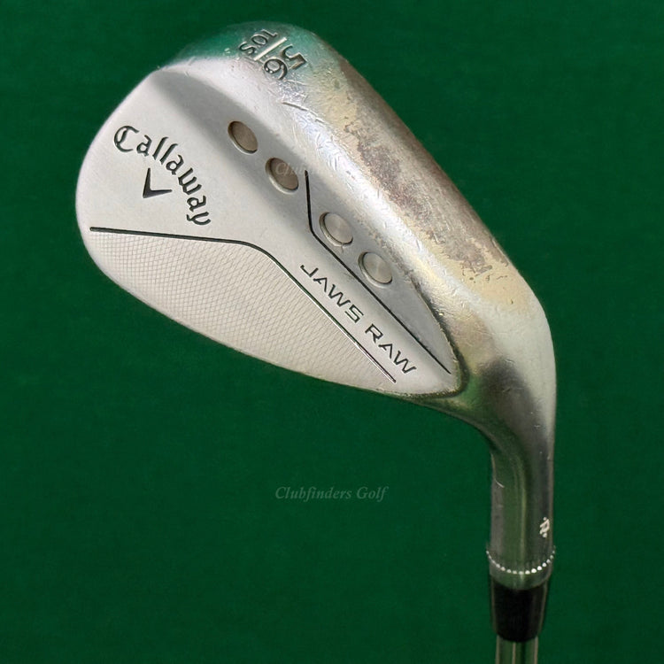 Callaway Jaws Raw Chrome 56-10S 56° Sand Wedge KBS Hi-Rev 2.0 115 Wedge Flex
