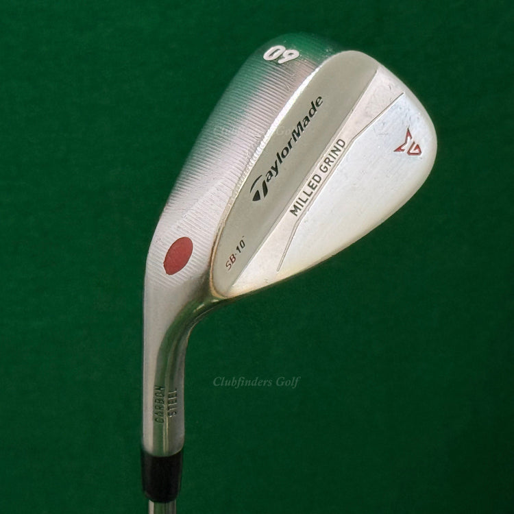 LH TaylorMade Milled Grind Chrome 60-SB10 60° Lob Wedge DG Steel Wedge Flex