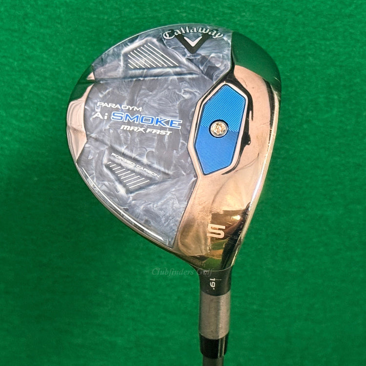 Callaway Paradym Ai Smoke Max Fast 19° Fairway Wood 5 Aldila Tour Blue 85 Stiff