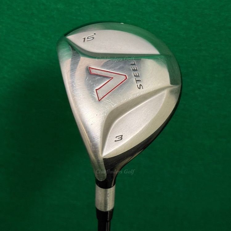 LH TaylorMade V-Steel 15° Fairway Wood 3 Fujikura Ventus Red FW 5-A Seniors