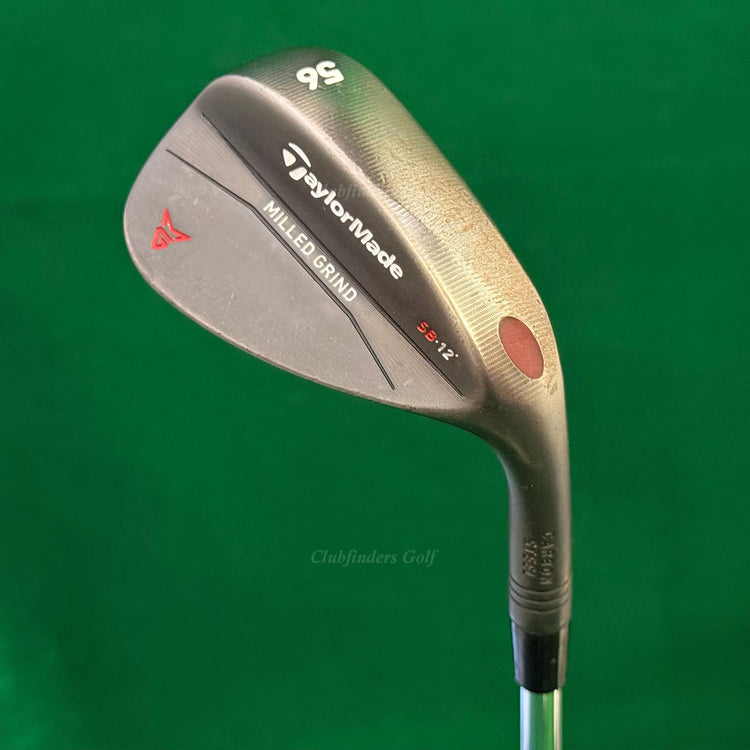 TaylorMade Milled Grind Black 56-12 56° Sand Wedge Stepped Steel Wedge Flex