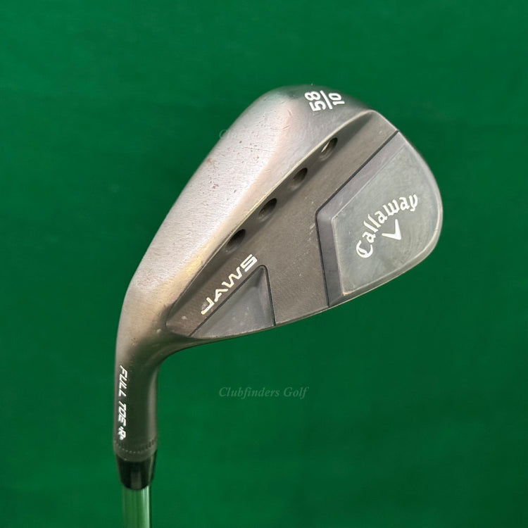 LH Callaway Jaws Full Toe Black 58-10 58° Lob Wedge KBS Tour Steel Wedge Flex