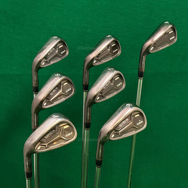 LH Adams Idea Black CB2 Forged 4-PW Iron Set KBS Tour 90 Steel Regular