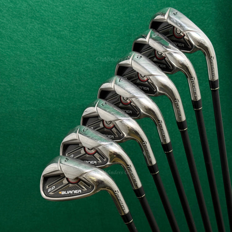 TaylorMade Burner 2.0 High Polish 4-PW Iron Set Superfast 65 Graphite Stiff
