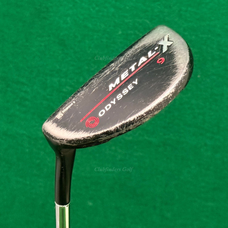 LH Odyssey Metal-X Milled #9 33" Heel-Sgafted Mid Mallet Putter Golf Club