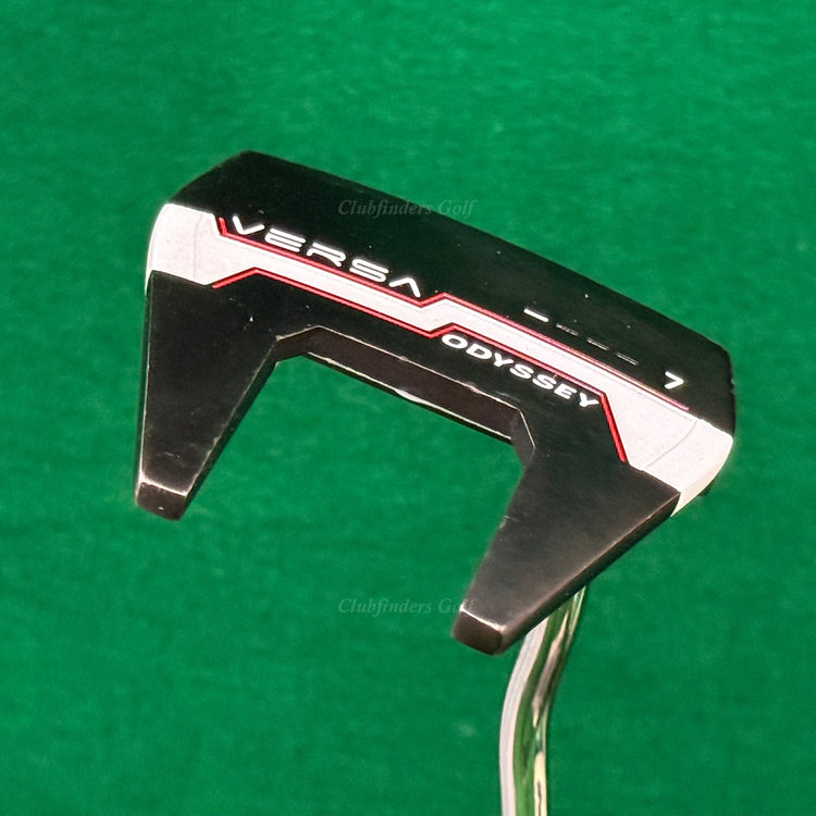 Odyssey White Hot Versa #7 Black 35.5" Double-Bend Mallet Putter w/Super Stroke