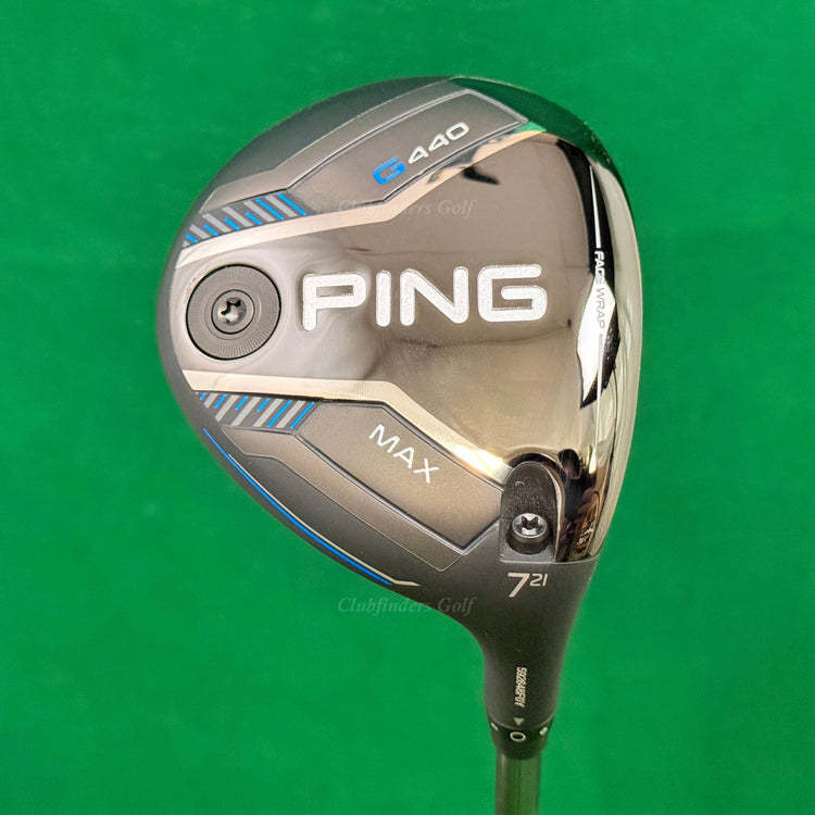 Ping G440 MAX 21° 7 Fairway Wood Tour Chrome 65 Graphite Stiff W/Hc