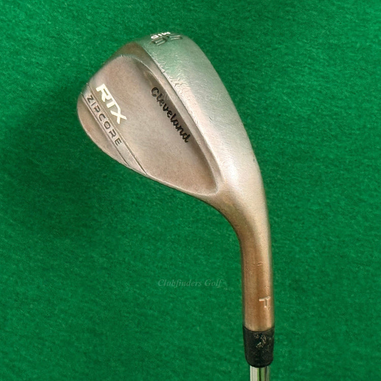 Cleveland RTX Zipcore Mid Raw "T" Stamp 56-10 56° Sand Wedge Dynamic Gold S300