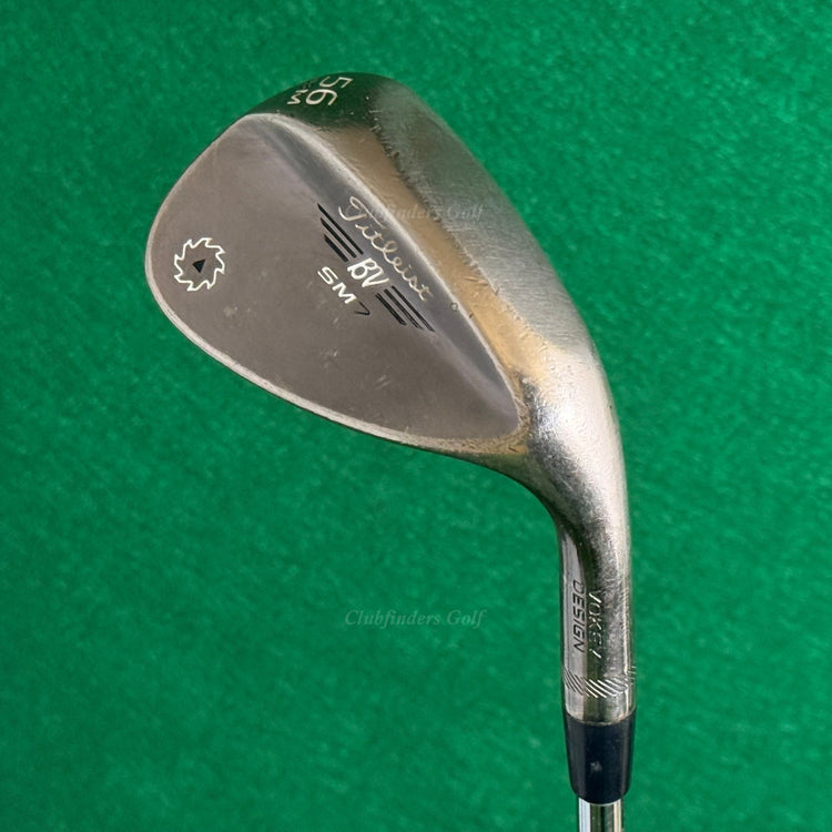 Titleist Vokey SM7 Brushed Steel 56-8M 56° Sand Wedge Stepped Steel Wedge Flex