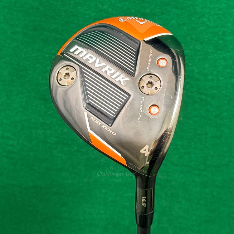 Callaway Mavrik Sub Zero 16.5° Fairway Wood 4 Rogue 130 MSI 80X Extra Stiff