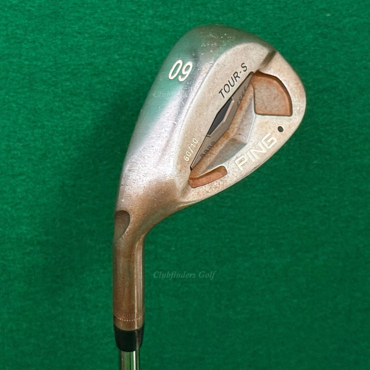 LH Ping Tour-S Raw Black Dot 60-10 60° Lob Wedge KBS Tour Steel Stiff