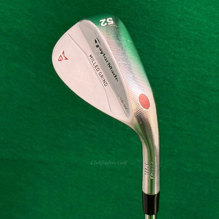 TaylorMade Milled Grind Chrome 52-SB9 52° Gap Wedge Dynamic Gold Wedge Flex