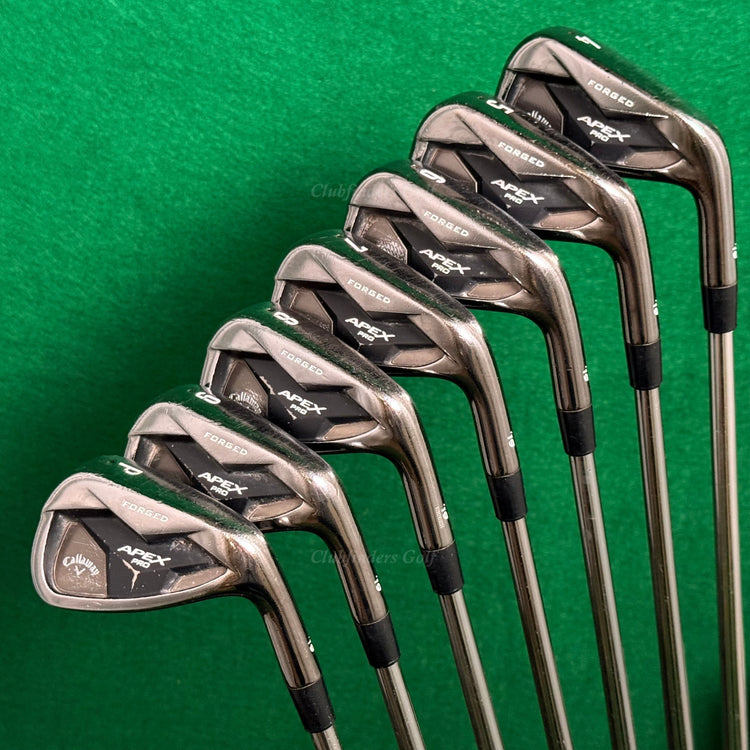 Callaway Apex Pro '19 Forged Smoke 4-PW Iron Set Catalyst 100 CW 6.0 Stiff
