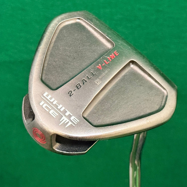 Odyssey White Ice 2-Ball V-Line 34" Double Bend Mallet Putter Golf Club