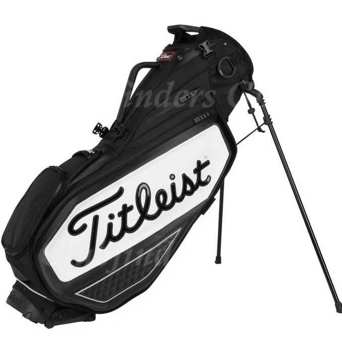 NEW Titleist Premium Black/White Golf Stand Bag w/ Raincover