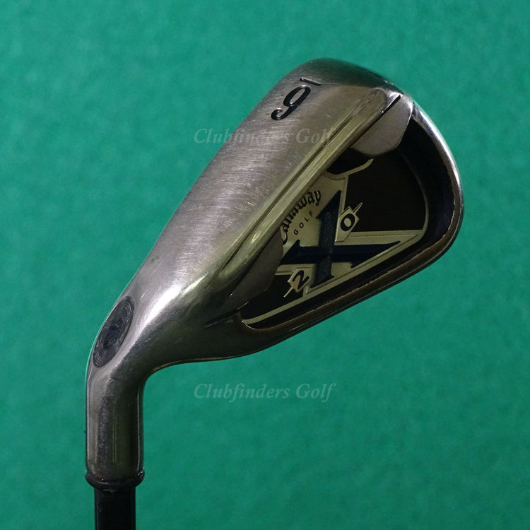 LH Callaway X-20 Single 6 Iron Factory 75g Graphite Stiff