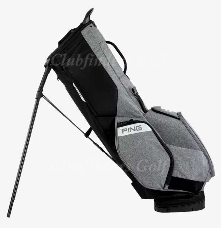 NEW Ping Hoofer Heather Grey/Black Golf Stand Bag w/ Raincover