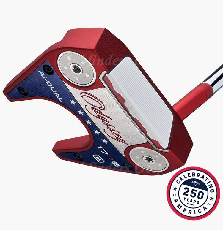 NEW Odyssey 2026 Ai-DUAL USA 250 Limited Ed. #7 S 35" Slant Putter SL90 w/ HC