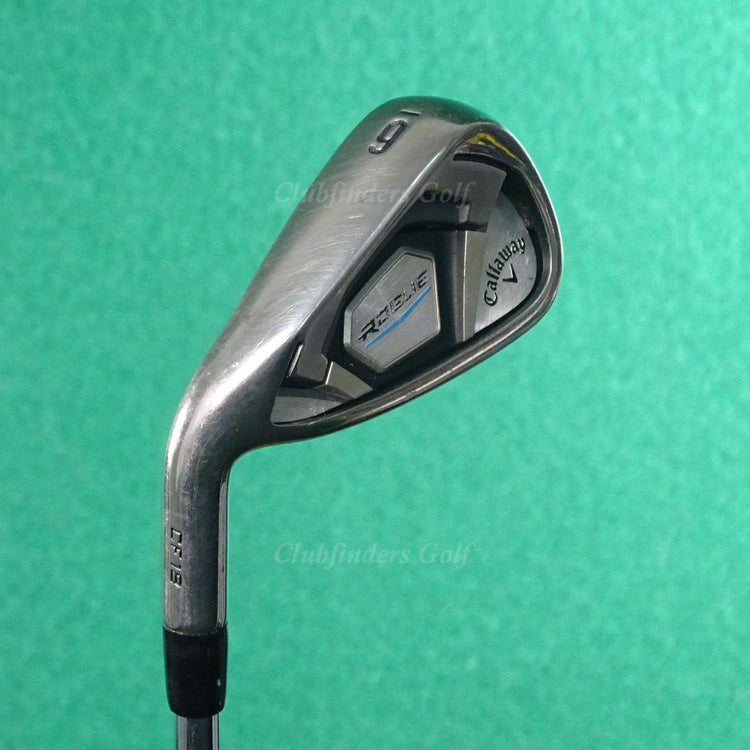 LH Callaway Rogue CF18 Single 6 Iron True Temper Dynamic Gold S300 Steel Stiff