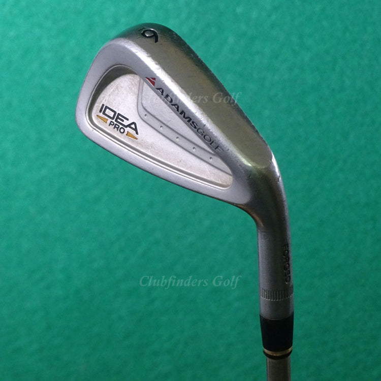 Adams Idea Pro Forged Single 6 Iron True Temper Black Gold Steel Regular