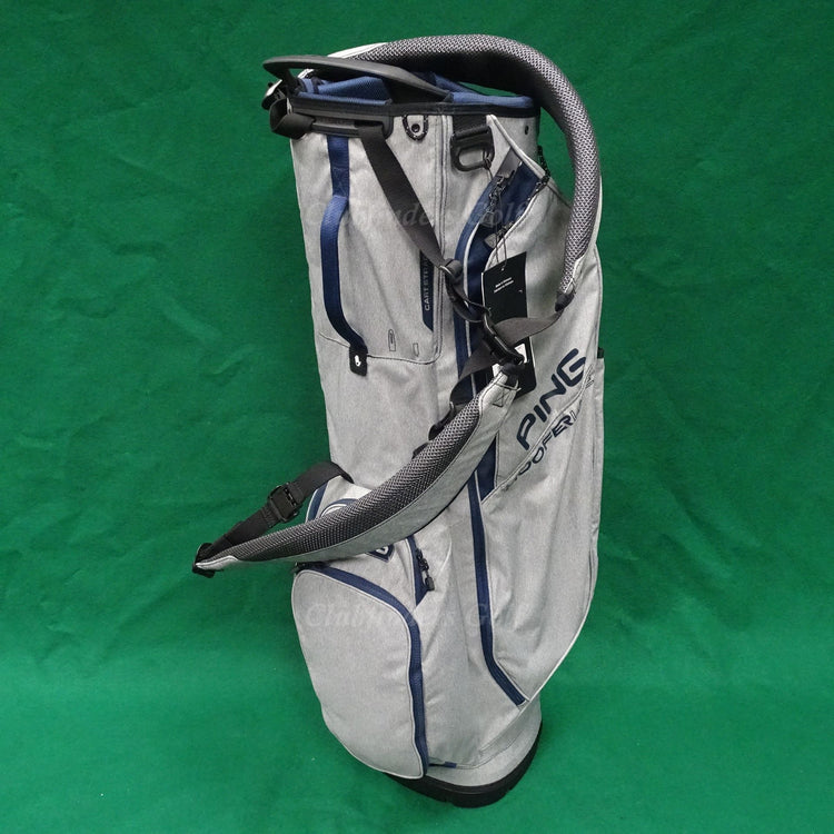 NEW Ping Hoofer Lite Heather Grey / Navy Golf Stand Bag w/ Raincover
