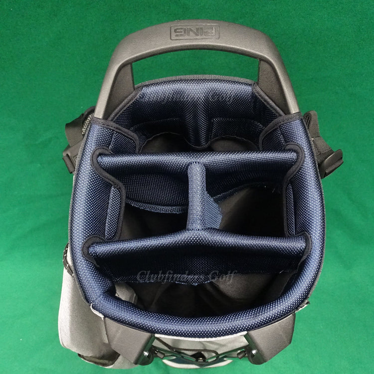 NEW Ping Hoofer Lite Heather Grey / Navy Golf Stand Bag w/ Raincover