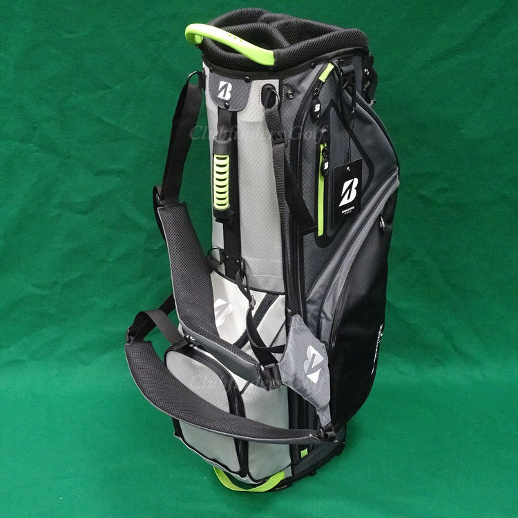 NEW Bridgestone Gambler Lightweight Black/Grey Golf Stand Bag w/ Raincover