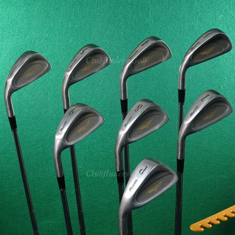 LH Mizuno Wings 3-PW Iron Set Factory Stepped Steel Stiff