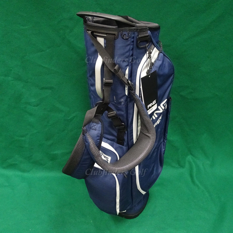NEW Ping Hoofer Lite Heather Navy/Platinum 4-Way Golf Stand Bag w/ Raincover