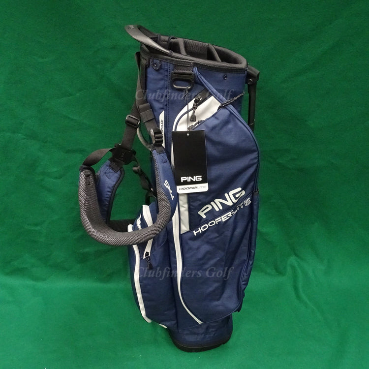 NEW Ping Hoofer Lite Heather Navy/Platinum 4-Way Golf Stand Bag w/ Raincover