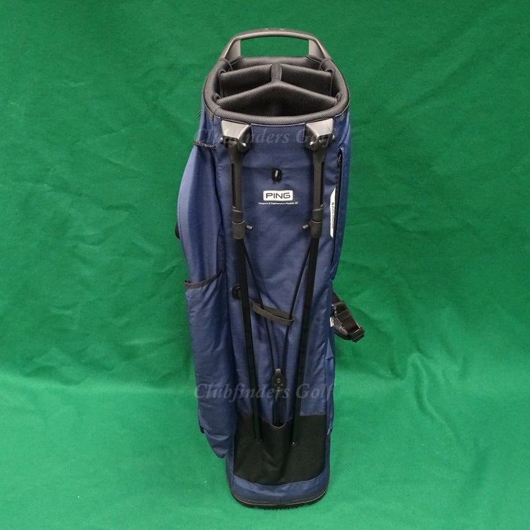 NEW Ping Hoofer Lite Heather Navy/Platinum 4-Way Golf Stand Bag w/ Raincover