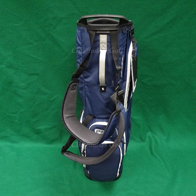 NEW Ping Hoofer Lite Heather Navy/Platinum 4-Way Golf Stand Bag w/ Raincover