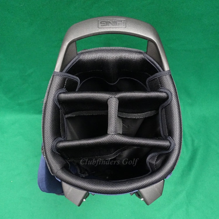 NEW Ping Hoofer Lite Heather Navy/Platinum 4-Way Golf Stand Bag w/ Raincover