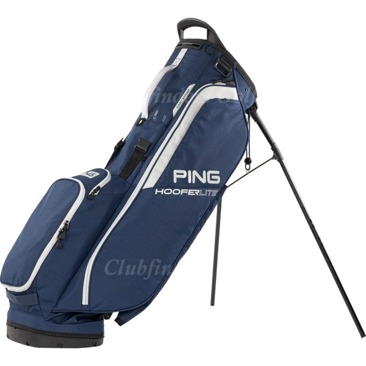 NEW Ping Hoofer Lite Heather Navy/Platinum 4-Way Golf Stand Bag w/ Raincover