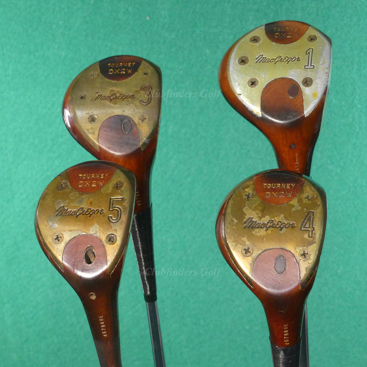 VINTAGE MacGregor DX Tourney DX2W 1, 3, 4 & 5 Woods Regular SET OF 4 *READ*