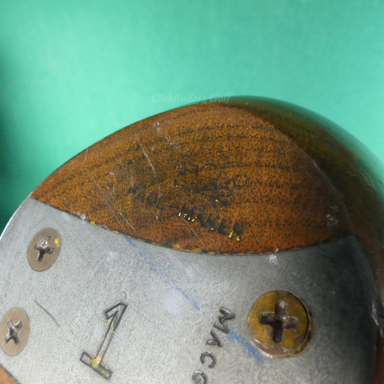 VINTAGE MacGregor Pace-Maker 4-Screw Persimmon 1 Wood Stepped Steel Stiff *READ*