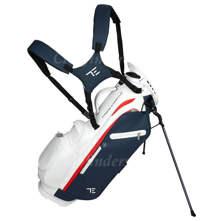 NEW Tour Edge Xtreme Lux Red/White/Blue 5-Way Golf Stand Bag w/ Raincover
