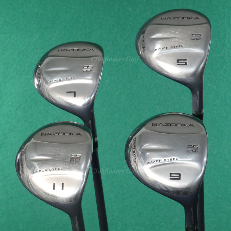 Lady Tour Edge Bazooka OS Offset 5, 7, 9 & 11 Wood Sets Graphite Ladies SET OF 4