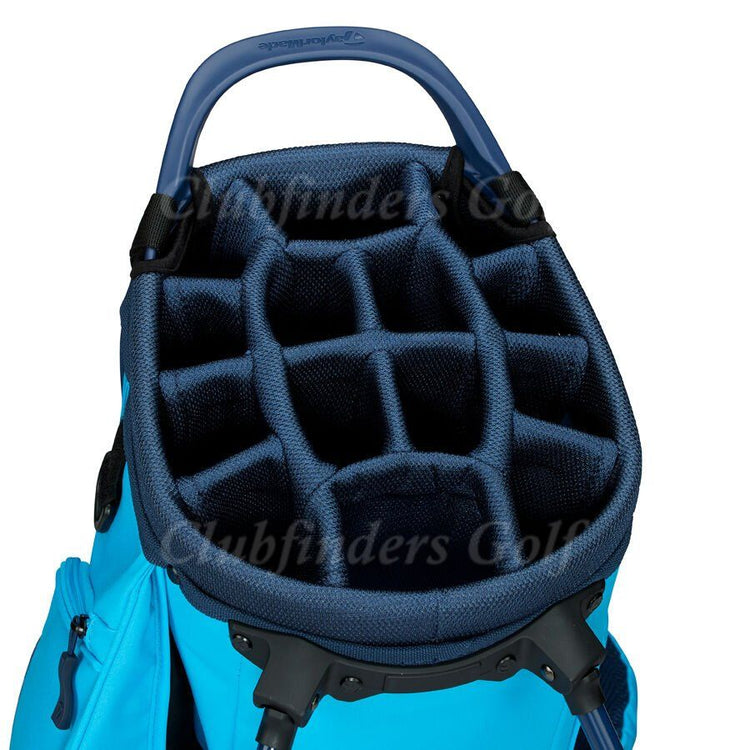 NEW TaylorMade TM26 FlexTech Crossover Cyan/Navy 14-Way Stand Bag w/ Raincover