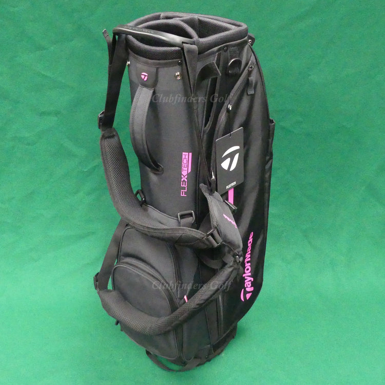 NEW TaylorMade 2026 TM26 FlexTech Black/Neon Pink Golf Stand Bag w/ Raincover