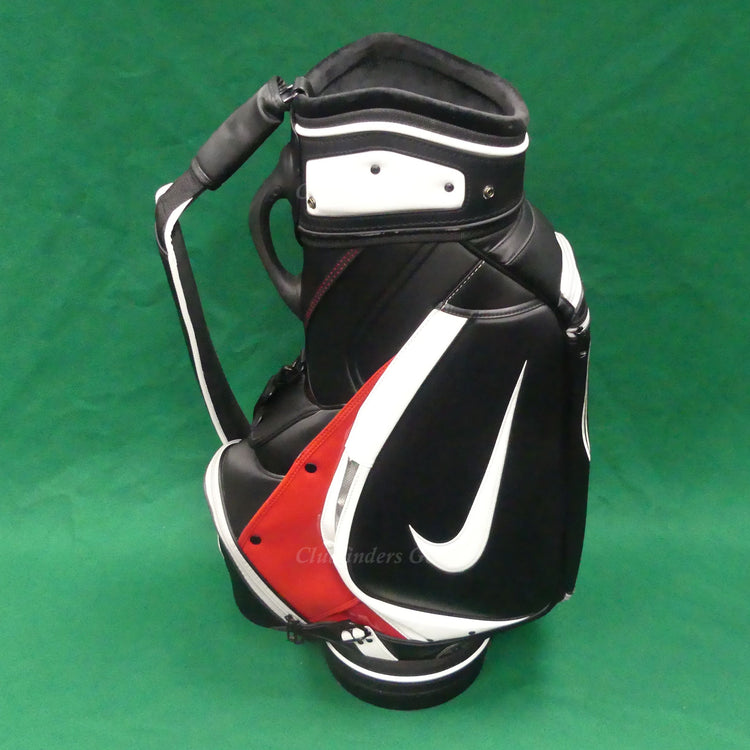 Nike NG 360 Golf Fitting Black/White/Red Golf Staff Bag w/ Raincover