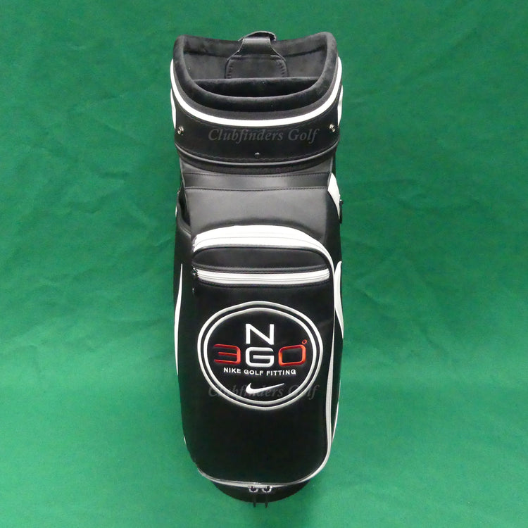 Nike NG 360 Golf Fitting Black/White/Red Golf Staff Bag w/ Raincover