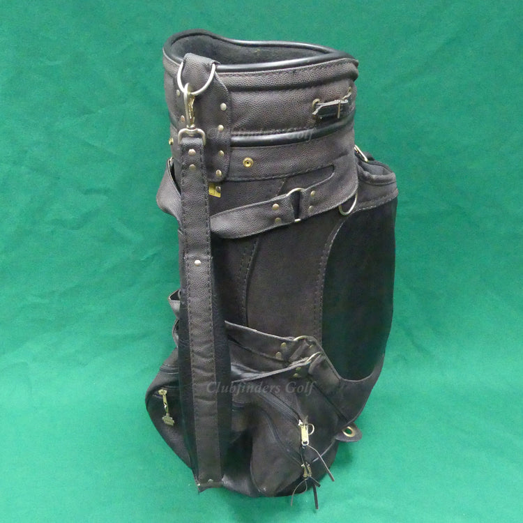 Belding Sports Made In USA 11" OD Brown/Black Golf Staff Bag w/ Raincover *READ*