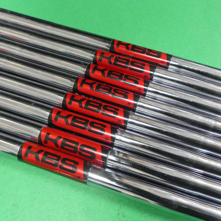 KBS $-Taper Lite 100 Chrome .370 Stiff Pulled Steel Iron Shafts SET OF 7