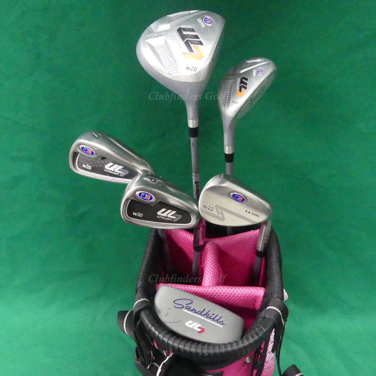 JUNIOR US Kids Ultralight UL7 51 w20 6-Piece Complete Club Set w/ Stand Bag