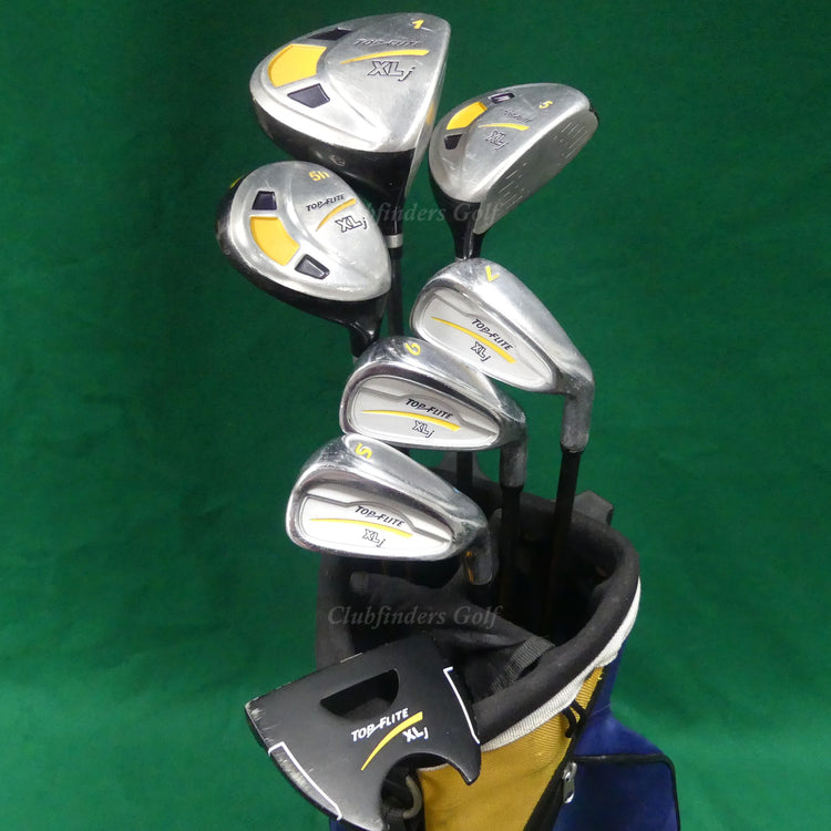 JUNIOR Top Flite XLj 7-Piece Complete Club Set w/ Stand Bag