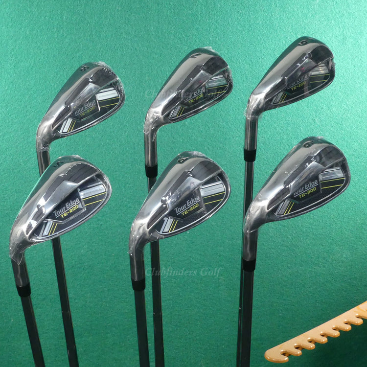 NEW LH Tour Edge TE-200 12-Piece Complete Set Factory Steel Uniflex w/Stand Bag
