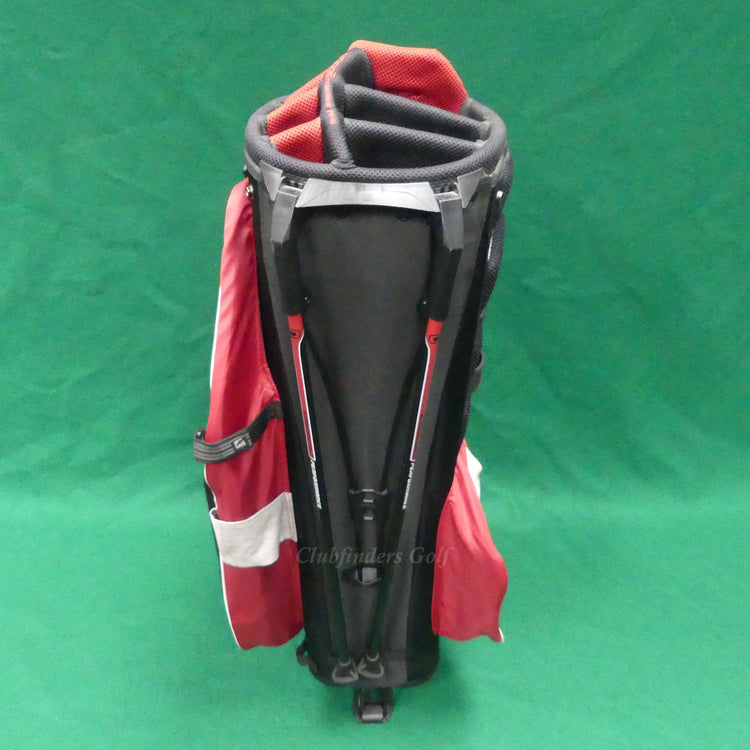 Ogio 2014 Ozone Gray/Red/Black 8-Way Golf Stand Bag w/ Raincover