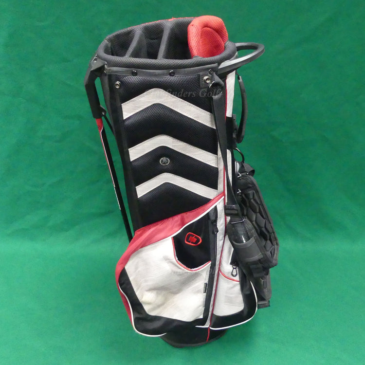 Ogio 2014 Ozone Gray/Red/Black 8-Way Golf Stand Bag w/ Raincover